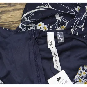 NWT Ny Collection Womens Long Sleeve Clip Dot Chiffon Dress Blue Floral S thumbnail 7