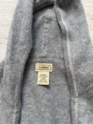 L.L. Bean Women's Gray Open-Front Knit Cardigan (Size Large) thumbnail 4