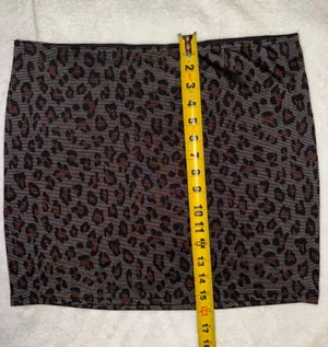 Forever 21 Skirt Mini brown leopard prints size Large thumbnail 3