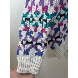 Vintage 62 East Women's Small Colorful Geometric Pattern‎ Mock Neck Sweater thumbnail 6