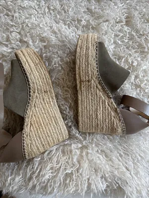 Marc Fisher MLADALYN sz 8.5 espadrille wedges mint condition thumbnail 4