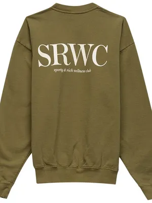 Sporty & Rich Olive Crewneck Sweatshirt thumbnail 2