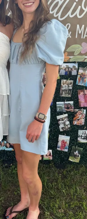 Blue Puff Sleeve Dress thumbnail 1