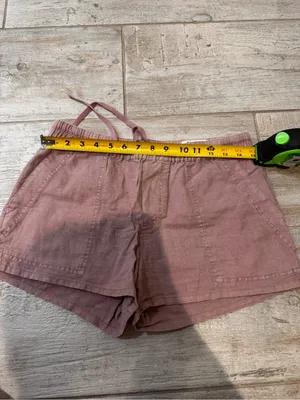 Cosmic Blue Love Purple Linen Drawstring Shorts thumbnail 6