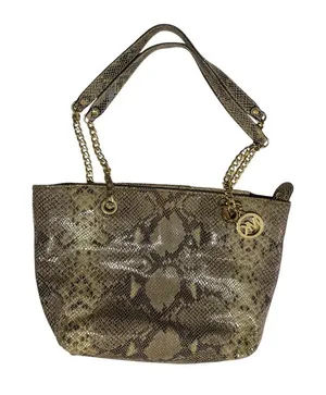 Michael Kors Brown Python Snakeskin Leather‎ Shoulder Bag Chain Strap Embossed thumbnail 1