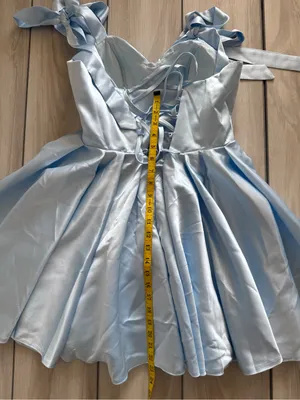 ABCDress Satin Cocktail Party Dress Blue Size 4 NWT thumbnail 8