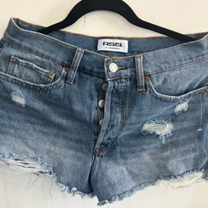 RSQ Vintage High Rise Blue Denim Shorts thumbnail 5
