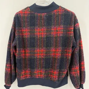 Anthropologie Porridge Plaid Sherpa Fleece Pullover‎ Sweater xs thumbnail 4
