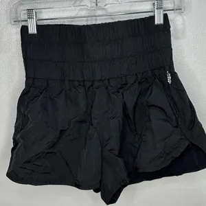 Free People The Way Home Shorts Size XS Black Tennis Athletic Sport thumbnail 3