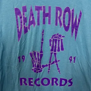 Death Row Records 1991 LA Grim Reaper Hands Rap Tee large thumbnail 2