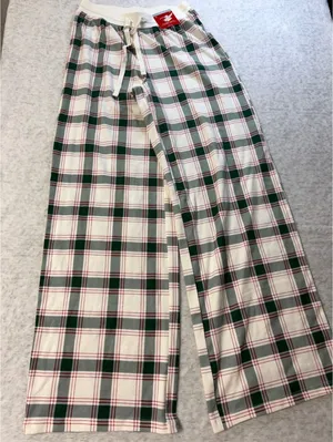Wondershop Target Womens XS Pajama Pants Green Red White‎ Plaid Cotton Sleepwear thumbnail 1