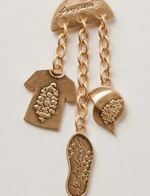 Free People Triple Charm Keyring - 1017 thumbnail 1