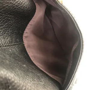 The Sak Black leather crossbody bag tote shoulder hand bag purse gold hardware Measurement in pics thumbnail 5