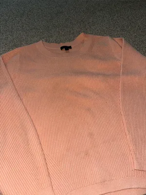 J. Crew Women's Peach Ribbed Stretch Crewneck Sweater thumbnail 4
