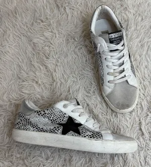 Vintage‎ Havana Sneakers White Gray Snake Star Logo Shoes Women's 8.5 thumbnail 1