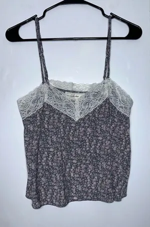 Abercrombie & Fitch floral lace camisole tank top size small thumbnail 1