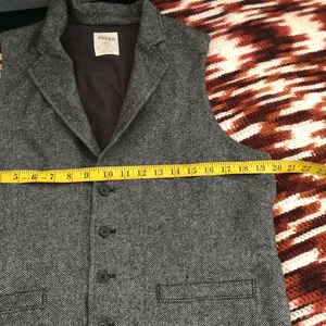 Fossil Dark Academia Preppy Androgynous Button Vest Waistcoat Jacket thumbnail 5