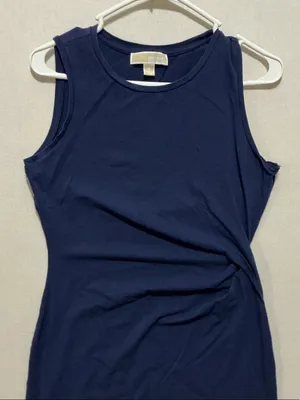 Michael Kors Navy Sleeveless Sheath Dress thumbnail 3