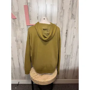 PINK Victoria’s Secret Olive Mustard Green Oversized Hoodie Women’s XL thumbnail 2