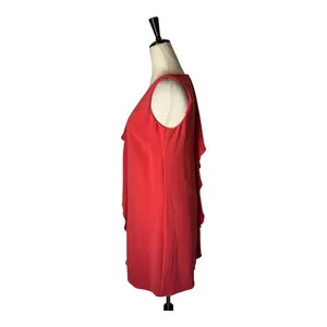 Adrianna Papell Dress Women 0‎ Pink Sleeveless Ruffle Front Party Cocktail Mini thumbnail 7
