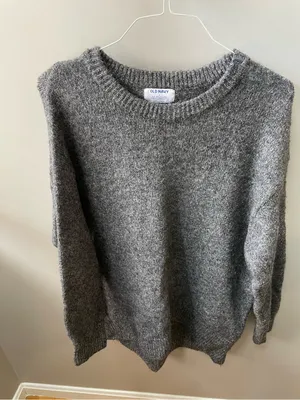Old Navy Gray Crewneck Pullover Sweater thumbnail 1