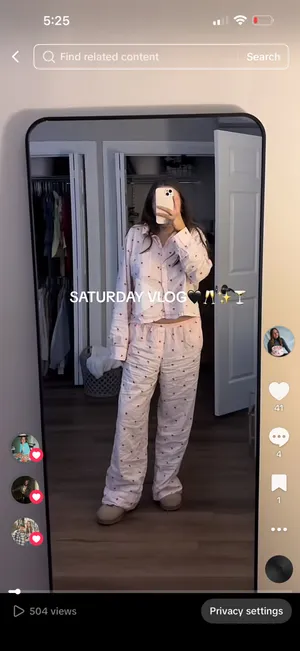 Aerie cherry pajama set  thumbnail 4
