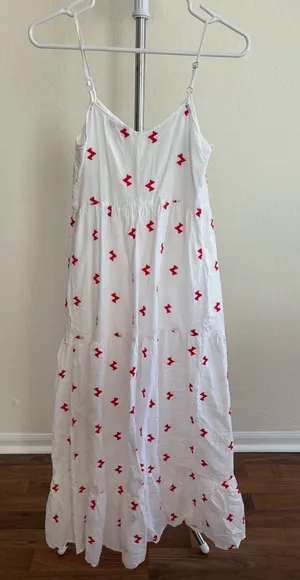 Patterned dress White thumbnail 2