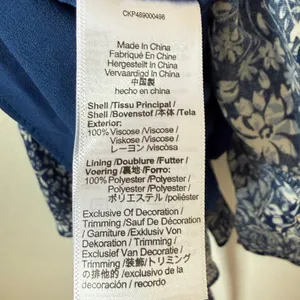 Madewell Blue White Floral Tiered Mini Dress Long Sleeve NS128 Size 00 NWT thumbnail 7