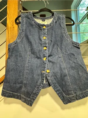 Velvet Heart womens Denim Button-Front Vest - large thumbnail 1