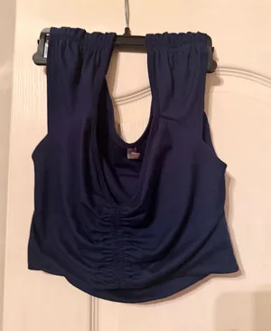 Free People Movement Blue Crop Tank thumbnail 1