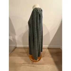 Ofeefan Ribbed Knit Long Sleeve A-Line Dress Olive Green XL NWT thumbnail 3