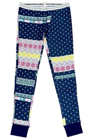 Victoria's Secret Geometric Snowflake Pattern Pajama Leggings Small thumbnail 1