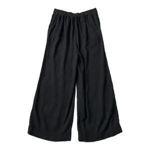 Free People Free-est Linen Viscose Black Wide Leg Pants OB1263884 Size Small thumbnail 4