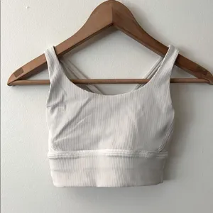 Lululemon 4 Energy Bra *Long Line Texture in White thumbnail 5