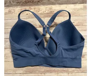 Athleta Sports Bra Women's Size Medium Athleisure Active Workout Blue Periwinkle thumbnail 2