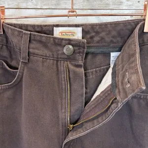 Talbots Petite Womens 4P Jeans Brown Straight Leg 100% Cotton thumbnail 4
