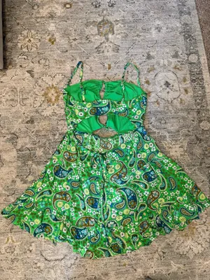 Sky to Moon Dress Green Mini thumbnail 6
