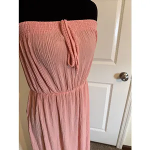 Ces Femme Coral Sleeveless‎ Maxi Dress Goddess Style Large Beach Resort Vacation thumbnail 2