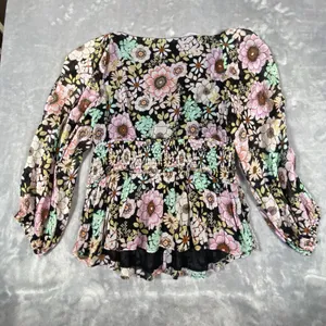 Anthropologie Maeve Small Top Blouse Flounced Multi 70's Peasant‎ Prairie Boho thumbnail 14