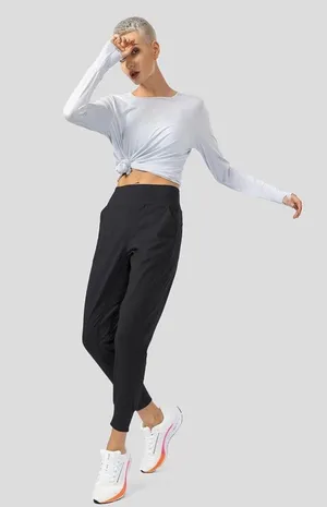 NEW Pockets High Waisted Athletic Workout Yoga Pants Joggers M 25.5” inseam thumbnail 7