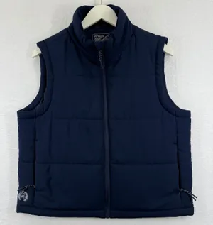 Straight Down Sandy Puffer Vest New‎ indigo Blue Insulated Full Zip Size Large thumbnail 1