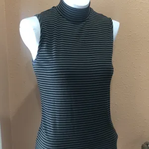 Gap striped sleeveless turtleneck shirt thumbnail 4