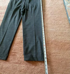 NWT LOFT Gray Plaid Tie Waist Tapered Ankle Pants Size 8 thumbnail 2