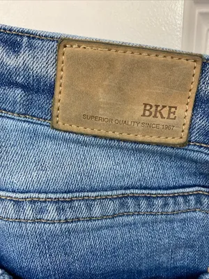 BKE Gabby Curvy Fit High Rise Straight Denim Jeans Stretch Medium Wash 29x32 thumbnail 8