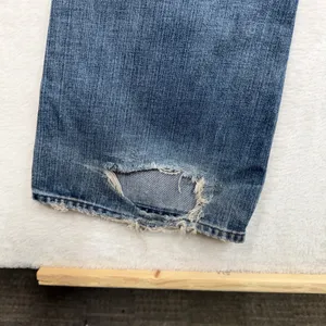 7 For All Mankind 27 Jeans Flare Low Rise Boho Retro Distressed Medium Blue Wash thumbnail 4