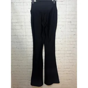 Yogalicious Felix Rib Sophia Flare Black Crossover High Waist Ribbed Leggings‎ S thumbnail 4