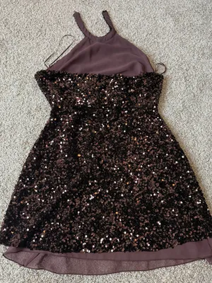 ZARA Sequin Halter Dress thumbnail 2
