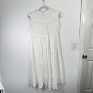Beach Riot Sandra Midi Dress White Swim Coverup 100% Cotton Coastal Womens Small thumbnail 7
