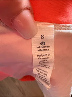 Lululemon Speed Short (H2O). RARE SZ 8 Grapefruit. thumbnail 6