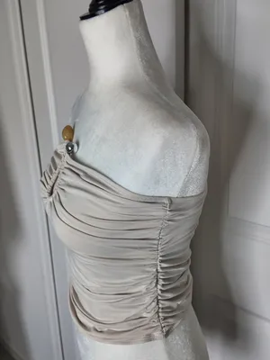 Peppermayo Stretch Jersey Tube Top Ivory Size 8 thumbnail 3